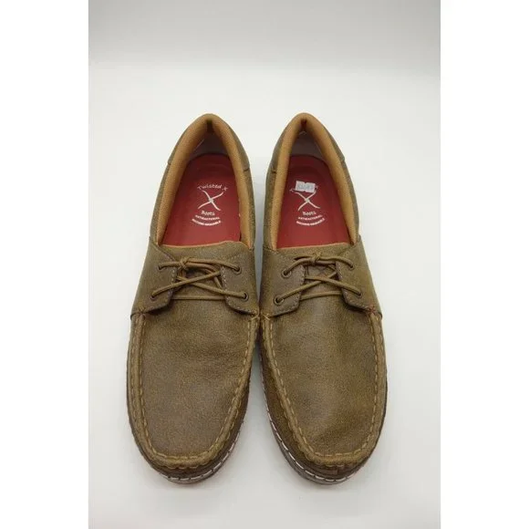 Twisted X MWS0001 Brown Leather Moc Toe Casual Lace Up  display picture 1